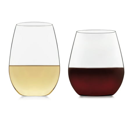 Libbey Signature Kentfield Stemless 12-Piece Wine Glass Party Set for Red and White (Best Dry Red Wine Under 20)