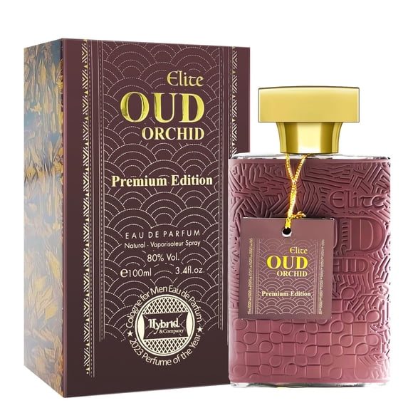 Perfume para hombre Hybrid & Company Elite Oud Orchid Premium Edition con aroma moderno, 100 ml