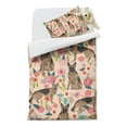 thumbnail image 2 of German Shepherd with Flowers Duvet Cover and Pillowcase Set for Single Bedding, Bedroom Accessories for Kids Teens, 2 of 5