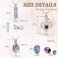 thumbnail image 2 of 3 Pack Urn Necklace for Her Hear / Teardrop / Cylinder Cremation Necklace for Ashes Of Loved Ones Family Keepsake Urn for Women Cremation Memorial Gifts, 2 of 7