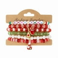thumbnail image 6 of PISONIC Christmas Beaded Bracelets for Women Candy Santa Snowflake Elk Bracelets Set Christmas Tree Car Stretch Bracelets Set Christmas Holiday Party Charm Jewelry, 6 of 9