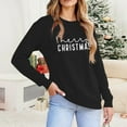 thumbnail image 6 of Women's Christmas Sweatshirts Casual Crew Neck Blouses Top Xmas Holiday Winter Sweater Christmas Letter Printed Long Sleeve Shirts Pullover, 6 of 8