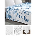 thumbnail image 6 of Blue Polka Dot Queen Size Flat Sheet, Wrinkleproof & Fadeproof Cooling Flat Bed Sheet Only, Abstract Modern Art Dots Watercolor Breathable Soft Bedding Top Sheets 90 x 102 Inches, 6 of 8