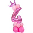 thumbnail image 1 of Globos Gigantes Sincero 32 Pulgadas Decoración Cumpleaños Número 4 Rosa, 1 of 5