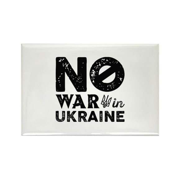 CafePress - No War In Ukraine - Rectangle Magnet, 2"x3" Refrigerator Magnet