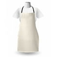 thumbnail image 3 of Pastel Apron, Vintage Inspired Love Pattern with Continuous Delicate Symmetrical Hearts, Unisex Kitchen Bib with Adjustable Neck for Cooking Gardening, Adult Size, Champagne and White, by Ambesonne, 3 of 4