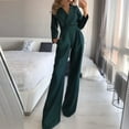 thumbnail image 2 of Lilgiuy Jumpsuits For Women Sleeveless Pocket Solid Color Loose Straight Pants Fashion Romper Pants Green 8(L) Winter Fashion 2022, 2 of 5