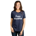 thumbnail image 2 of Happy Glamper Women's Fashion Relaxed T-Shirt Tee Heather Navy X-Large, 2 of 3