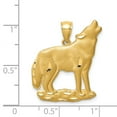 thumbnail image 4 of 14K Yellow Gold Wolf Pendant, 4 of 7