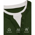 thumbnail image 2 of BTFBM Women Long Sleeve Crew Neck Sweaters Tops, 2 in1 Knitted Pullover, Deco Buttons, Oversized, Stretchy, Vacation, Business Casual Outfits, Fall Winter Trendy, 2 of 9