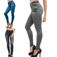 thumbnail image 4 of Mujeres Niñas Pantalones Lápiz Bolsillos Leggings Pantalones sin costuras Cintura alta Methold FS9970-11, 4 of 7