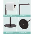 thumbnail image 5 of Toilet Paper Holder Stand Free Standing Toilet Paper Roll Holder for 4 Spare Rolls Modern Bathroom Toilet Paper Stand with Reserve Oil Rubbed Bronze, 5 of 8