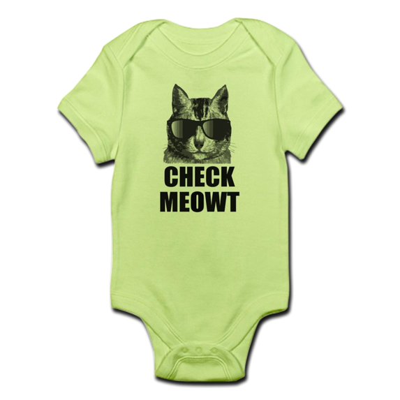 CafePress - Check Meowt Infant Bodysuit - Baby Light Bodysuit