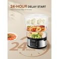 thumbnail image 4 of Electric Food Steamer 13.7QT with 3 Stackable Tiers,  Vegetable Steamer Pot, 800W Fast Cooking with Timer for Rice Seafood Veggies, 4 of 8