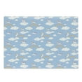 thumbnail image 1 of Cartoon Cutting Board, Mythical Creatures Walking and Jumping Clouds with Rainbows Unicorn, Decorative Tempered Glass Cutting and Serving Board, Large Size, Sky Blue Multicolor, by Ambesonne, 1 of 1