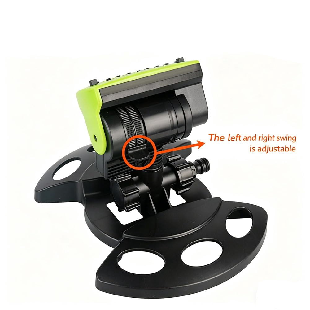 16-Nozzle Oscillating Sprinkler with Dual-Zone Sprinkler Water Timer, Rotary Sprinkler Heads for Lawn, Mini Turbo Oscillating Water Sprinklers, for Garden Watering