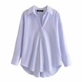 thumbnail image 2 of Camisetas Clásicas Yinane Cuello Manga Larga Elegante Tops De Trabajo XS, 2 of 4