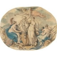 thumbnail image 2 of Edward Francis Burney 18x15 Gold Ornate Wood Frame and Double Matted Museum Art Print Titled - Homage to Nelson, 2 of 4