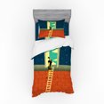 thumbnail image 1 of Ambesonne Retro Bedding Set 3 Pcs, Woman on Ladder, Twin, Multicolor, 1 of 3