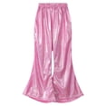 thumbnail image 2 of TiaoBug Kids Girls Hip Hop Dance Metallic Trousers Bell Bottom Pants, 2 of 7