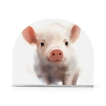 Piggy Pig Napkin Holder for Table Clear Napkin Stand Paper Holder Acrylic Organizer Dispenser Napkins for Dinner Kitchen Restaurant Room