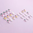 thumbnail image 4 of Uñas postizas adhesivas KSTBJN, almendra mediana, florales, 24 piezas, 4 of 7