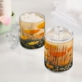 thumbnail image 4 of 2 Pack Bathroom Canisters Transparent Storage Jar for Cotton Ball, Swab, Floss Yellow Flowers on The Grass, 4 of 6