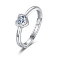 thumbnail image 2 of Visland Couple Knuckle Ring Set Heart Shape Opening Matching Couple Ring Set Birthday Gift, 2 of 8