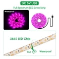 thumbnail image 4 of LED Grow Light Full Spectrum USB Grow Light Strip 1M 2835 SMD DC5V Cinta LED Phyto para plantas de s Abanopi Tira de luz, 4 of 7