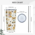 thumbnail image 5 of Cute Dog Corgi On A Striped Background Tumbler Travel Coffee Mug With Flip Lid 20 Oz Insulated Tumbler Cup Gift For Father Mother Friend Birthday, 5 of 6