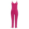 thumbnail image 5 of zuwimk Jumpsuits For Women Dressy,Women's Summer Casual Jumpsuits Wrap V Neck Sleeveless One Piece Pants Romper Hot Pink,L, 5 of 5