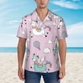 thumbnail image 4 of Bixox Men's Hawaiian Shirts Men's Llama Unicorn and Rainbow Print Short-Sleeve Shirt-XX-Large, 4 of 8