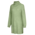 thumbnail image 4 of JINMGG 2026 Fall Winter Plus Size Sweaters for Women ,Fashion Women Solid Long Sleeve Sweater Dress Turtleneck Sweater Pullover Dress, 4 of 7