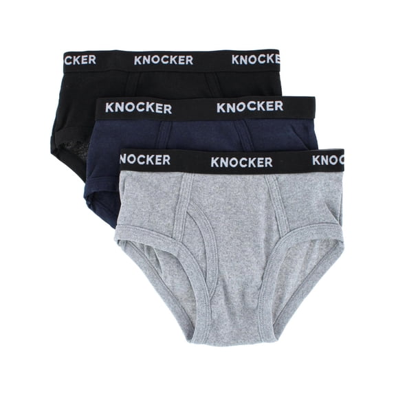 Knocker Boy's Cotton Band Briefs (3 Pack)