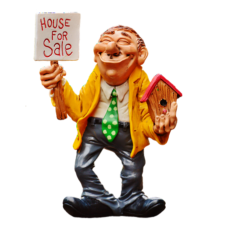 Laminated Poster Decoration Real Estate Agents Funny Figure for Sale Poster Print 11 x