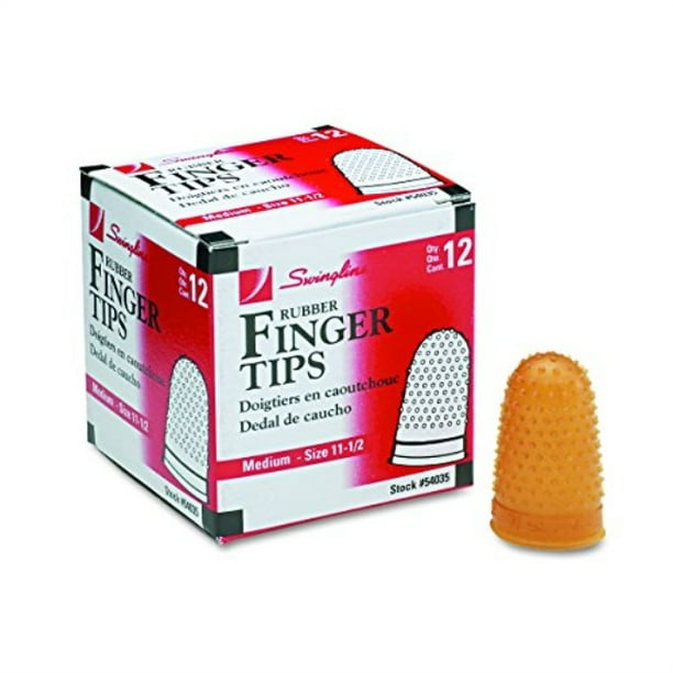 swingline rubber finger tips, size 11 1/2, medium, 12/box (54035