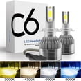 thumbnail image 2 of Focos Led Automotriz C6 H1 H4 H7 H8/h9/h11 9005 9006 HB3 HB4 Luz antiniebla LED, 2 of 4