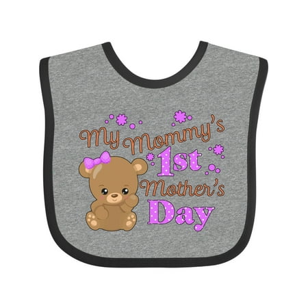 

Inktastic Mommys 1st Mothers Day-cute Baby Bear Gift Baby Boy or Baby Girl Bib