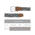 thumbnail image 4 of INSPIRE CHIC Unisex Braided Stretch Belts, Multicolored Elastic Woven Golf Jean Belt Waistband for Men and Women 41.3x1.1"(LxW) Style-2, 4 of 6