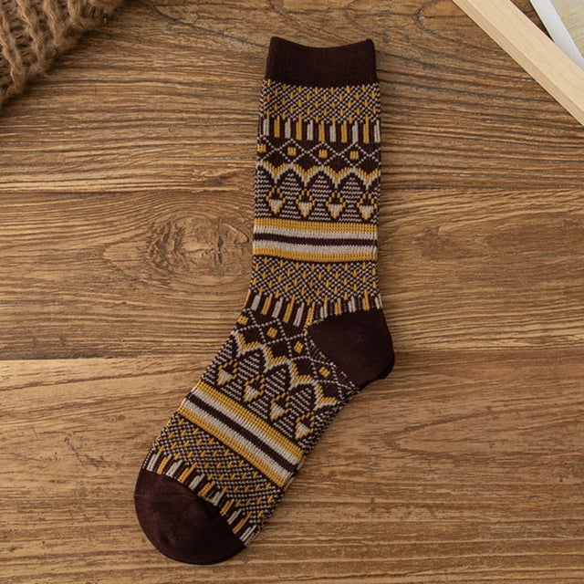 Women Multicolor Retro Ethnic Style Casual Pattern Socks