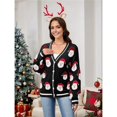 thumbnail image 4 of Suéteres Navideños Tipo Cárdigan para Mujer, Suaves, de Larga y Punto Navideño. Negro S, 4 of 10