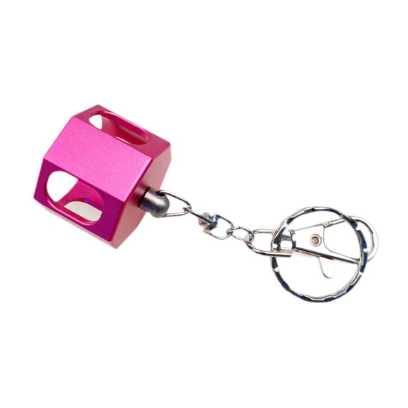 mmirethe Pool Cue Chalk Holder Keychain Portable Carrying Chalk Case Compact Aluminum Pink 3x8.7cm