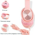 thumbnail image 4 of PPgejGEK Over-Ear Headphones Lightweight Folding Stereo Headphones with 1.2M Cord, Portable Wired Headphones for Smartphone Tablet Computer, 4 of 7