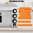thumbnail image 3 of Countertop Electric Frozen Pizza Oven For Indoors with 30-minitue Timer,Glass Door and Interior Light,Commercial Pizza Maker for Restaurant and Home Use,110V/1800W (14 Inch), 3 of 7