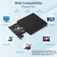 thumbnail image 3 of Lecteur DVD Externe USB 3.0 Portable +/-RW pour CD ROM Brûleur Compatible avec Ordinateur Portable PC de Bureau Windows, 3 of 6