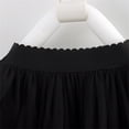 thumbnail image 6 of ZHOGXU Childrens Kids Girls Skirt Elastic Waist Solid Color Layered Hem Mesh Comfortable Fashion Mini Skirt For Casual Daily Wear,Black,3-4 Years, 6 of 9