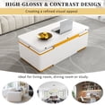 thumbnail image 6 of Lift-Top Coffee Table with 4 Storage Stools, Modern Space Saving Center Table with Foldable Top, Multi-Functional Adjustable Coffee Table for Living Room, Apartment, White, 6 of 8