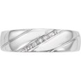 thumbnail image 5 of 10K White Gold Complete Diamond Trio Men's Wedding Band (Size 10) Made In India rm3165b-g-003-0waa, 5 of 5