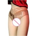 thumbnail image 2 of Clearance Clothes Under $5 TMOYZQ High Waist Crotchless Panties for Women, Sheer Mesh Floral Lace Cheeky Underwear Criss Cross Strap Breathable Seamless Underwear Bikini Panties Briefs, 2 of 3