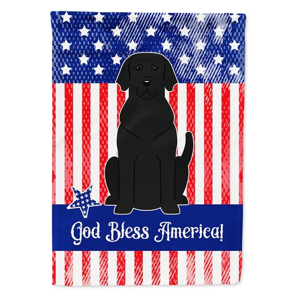 Caroline's Treasures BB3052CHF Patriotic USA Black Labrador Flag Canvas House Size , Large, multicolor